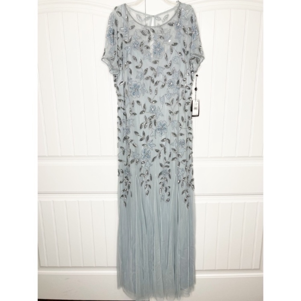 Adrianna Papell Long Beaded Godet - Picture 13 of 14